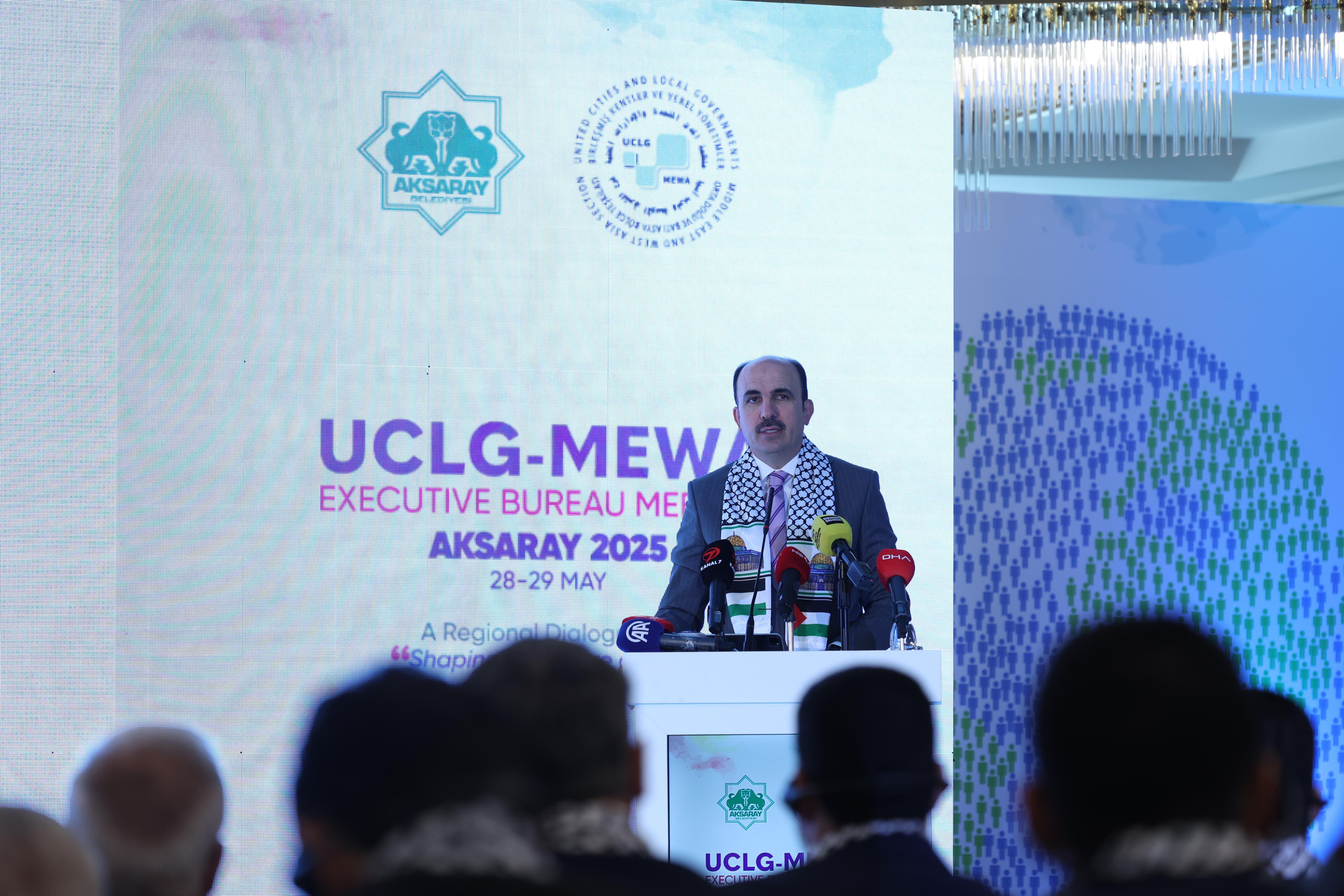 UCLG-MEWA TOPLANTISI’NDA KONUŞAN BAŞKAN ALTAY:  “İSRAİL’İN ULUSLARARASI HUKUK ÖNÜNDE EN AĞIR ŞEKİLDE CEZALANDIRILMASI GEREKTİĞİNİ BİR KEZ DAHA İFADE EDİYORUM”