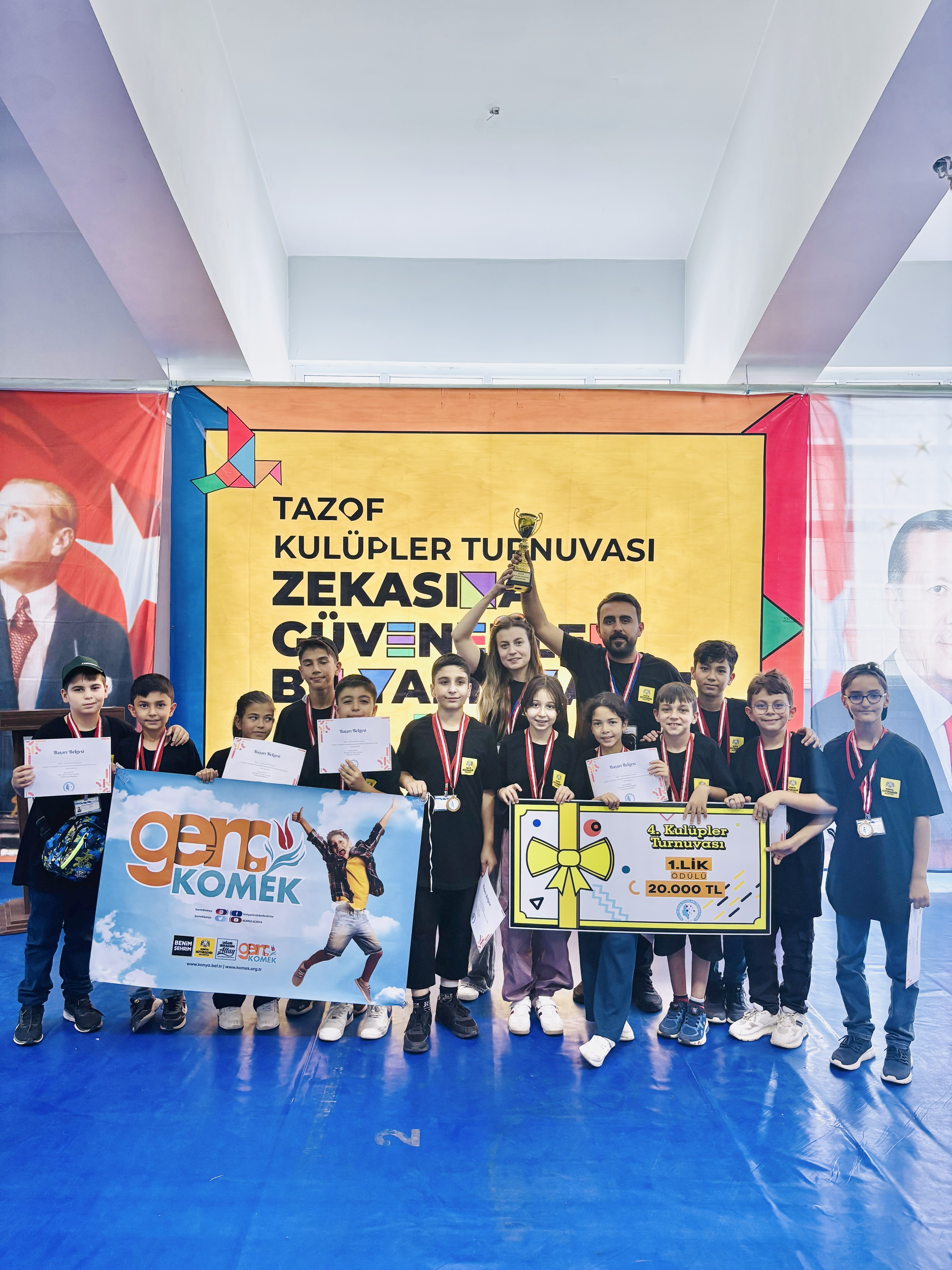 GENÇ KOMEK ÖĞRENCİLERİ 4. TAZOF KULÜPLER TURNUVASI’NDA TÜRKİYE ŞAMPİYONU OLDU