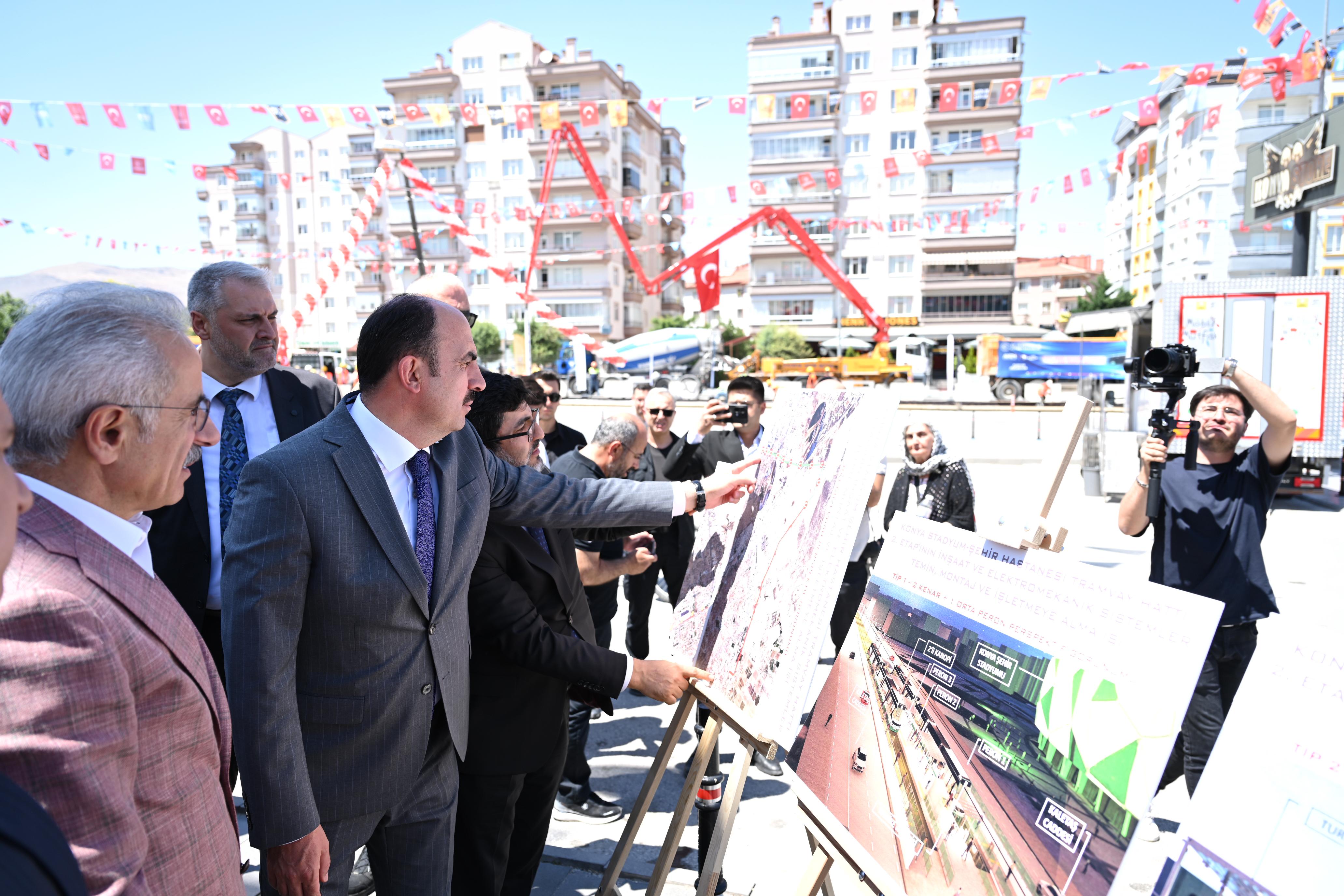 STADYUM-ŞEHİR HASTANESİ TRAMVAY HATTI 2. ETABININ TEMELİ ATILDI