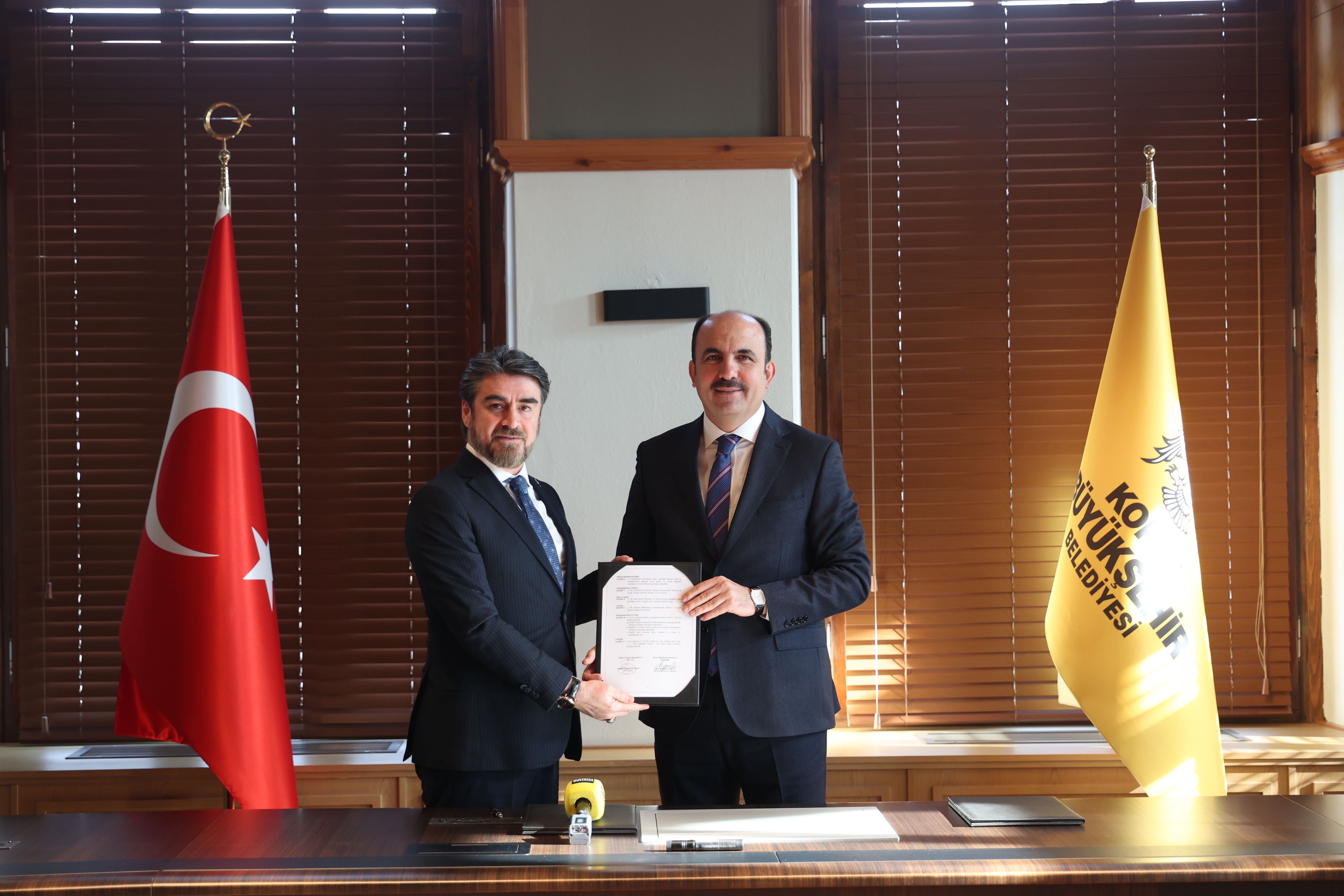 KONYA BÜYÜKŞEHİR İLE EMLAK YÖNETİM A.Ş. ARASINDA ÖRNEK İŞ BİRLİĞİ
