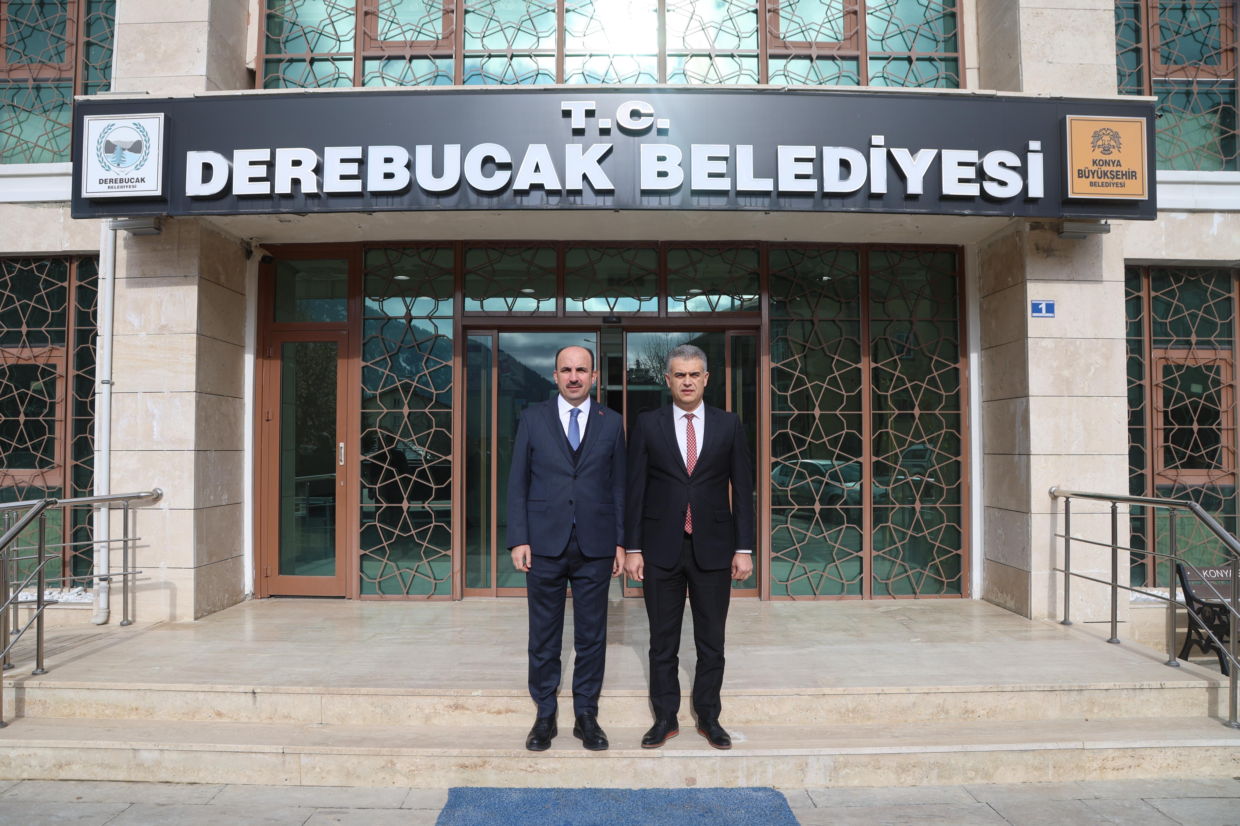BAŞKAN ALTAY BEYŞEHİR VE DEREBUCAK BELEDİYELERİNİ ZİYARET ETTİ