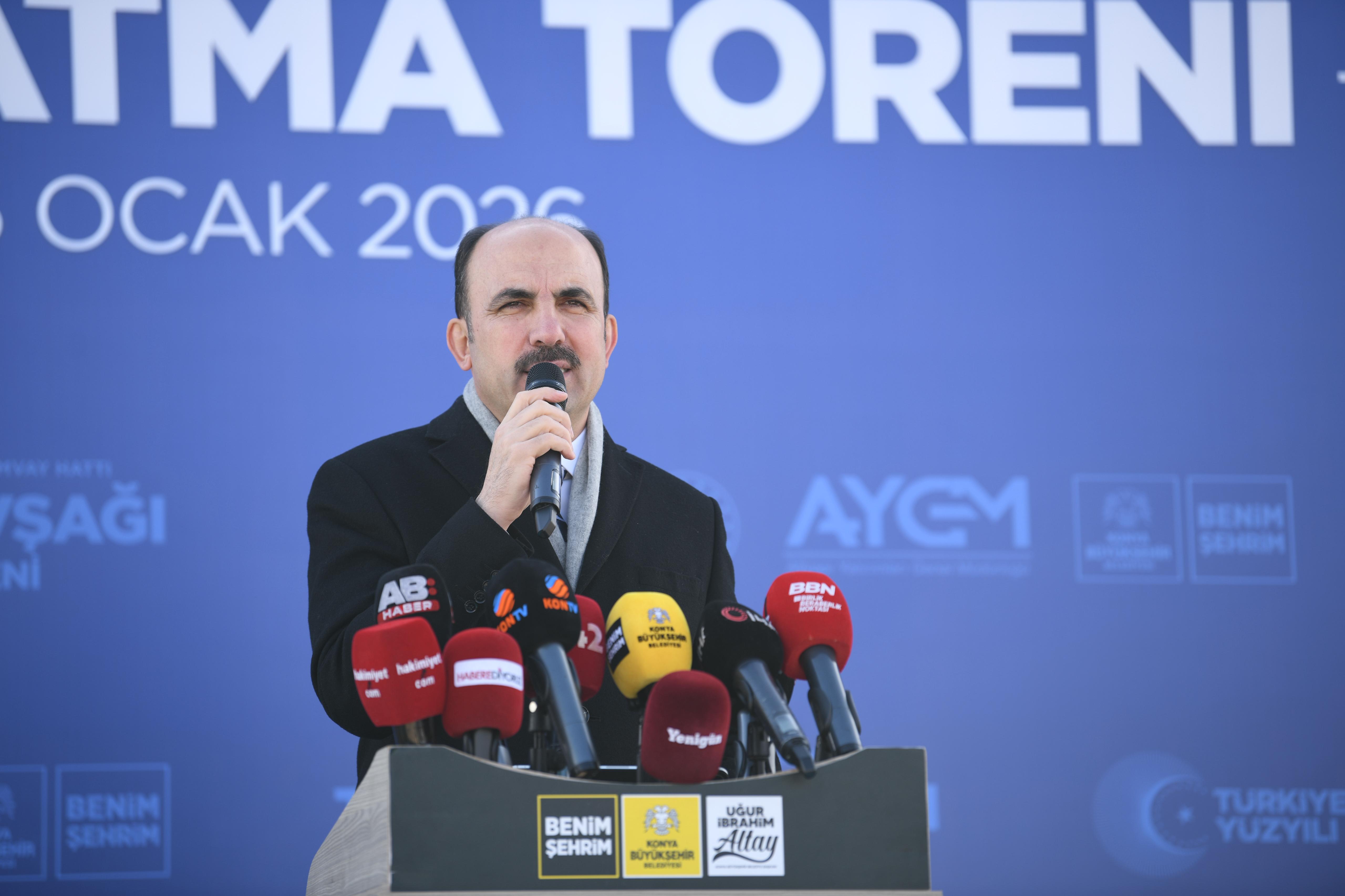 KONYA’NIN GELİŞEN RAYLI SİSTEM YOLCULUĞUNDA ÖNEMLİ BİR YATIRIMIN DAHA TEMELİ ATILDI