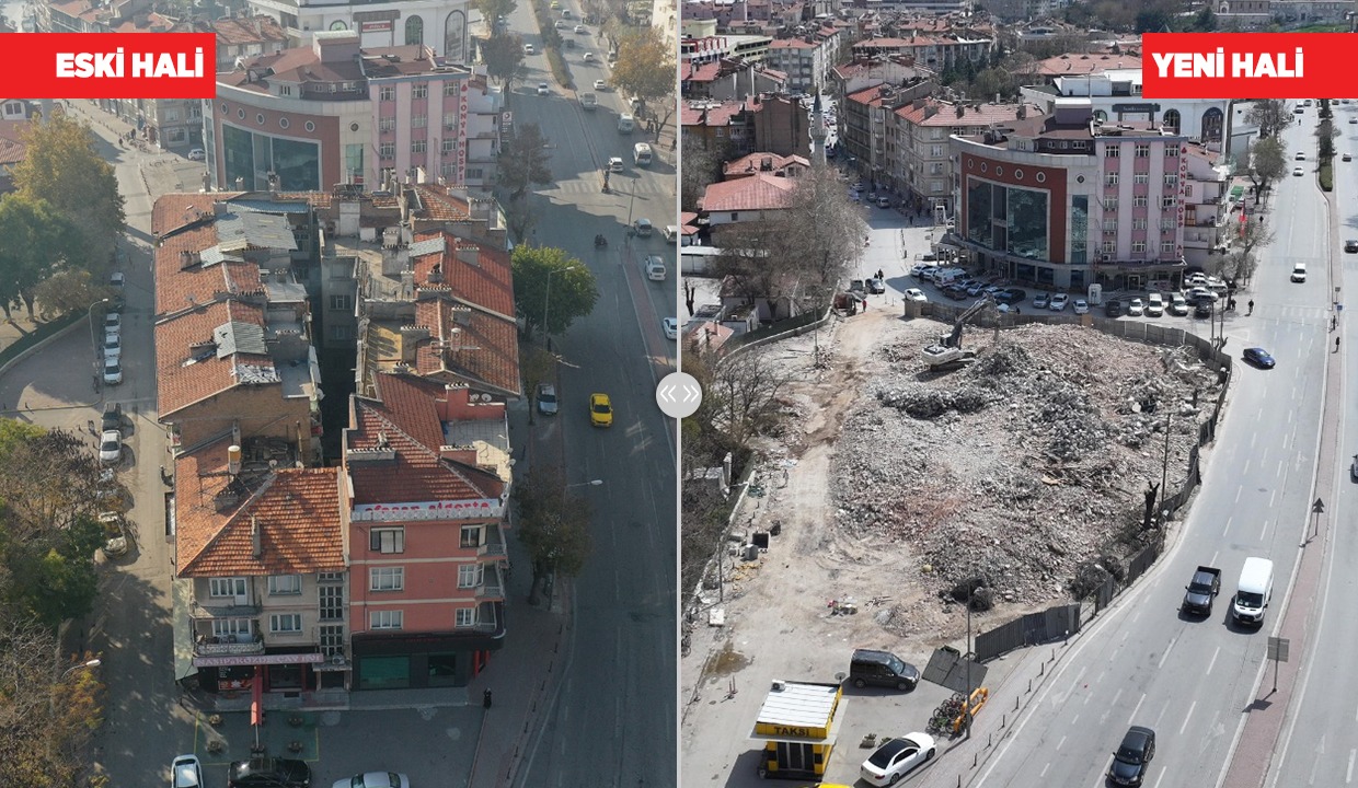 BAŞKAN ALTAY BEŞYOL KAVŞAĞI’NDA KAMULAŞTIRDIKLARI 8 BİNADA YIKIM ÇALIŞMALARINI TAMAMLADIKLARINI AÇIKLADI