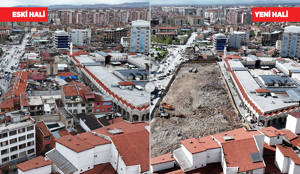 BAŞKAN ALTAY, KONYA’YA DEĞER KATACAK DÖNÜŞÜMDE FİZİKİ ÖMRÜNÜ TAMAMLAMIŞ BİNALARIN YIKIM ÇALIŞMASININ TAMAMLANDIĞINI AÇIKLADI