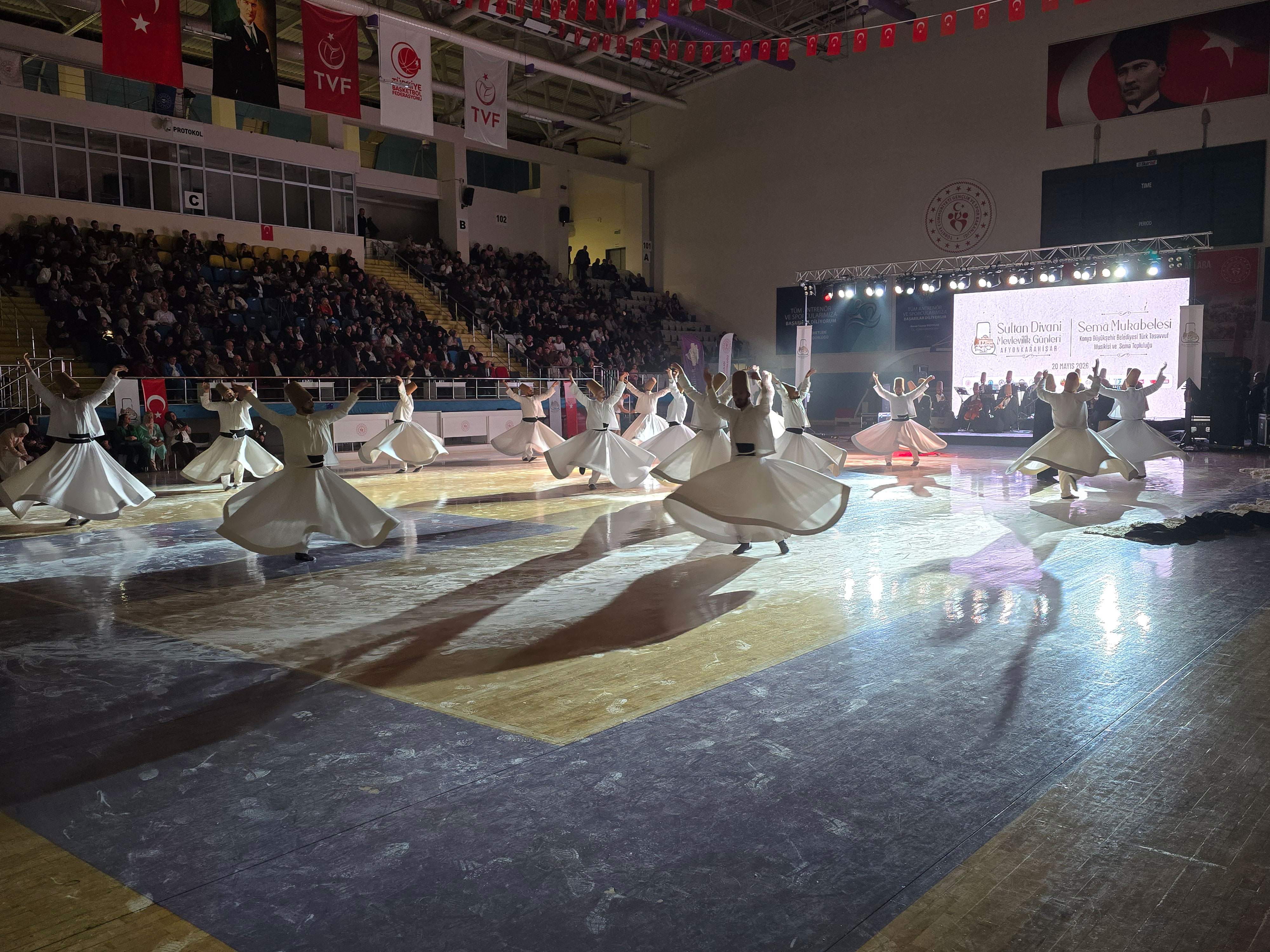 KONYA BÜYÜKŞEHİR TÜRK TASAVVUF MUSİKİSİ VE SEMA TOPLULUĞU AFYONKARAHİSAR’DA SEMA MUKABELESİ GERÇEKLEŞTİRDİ