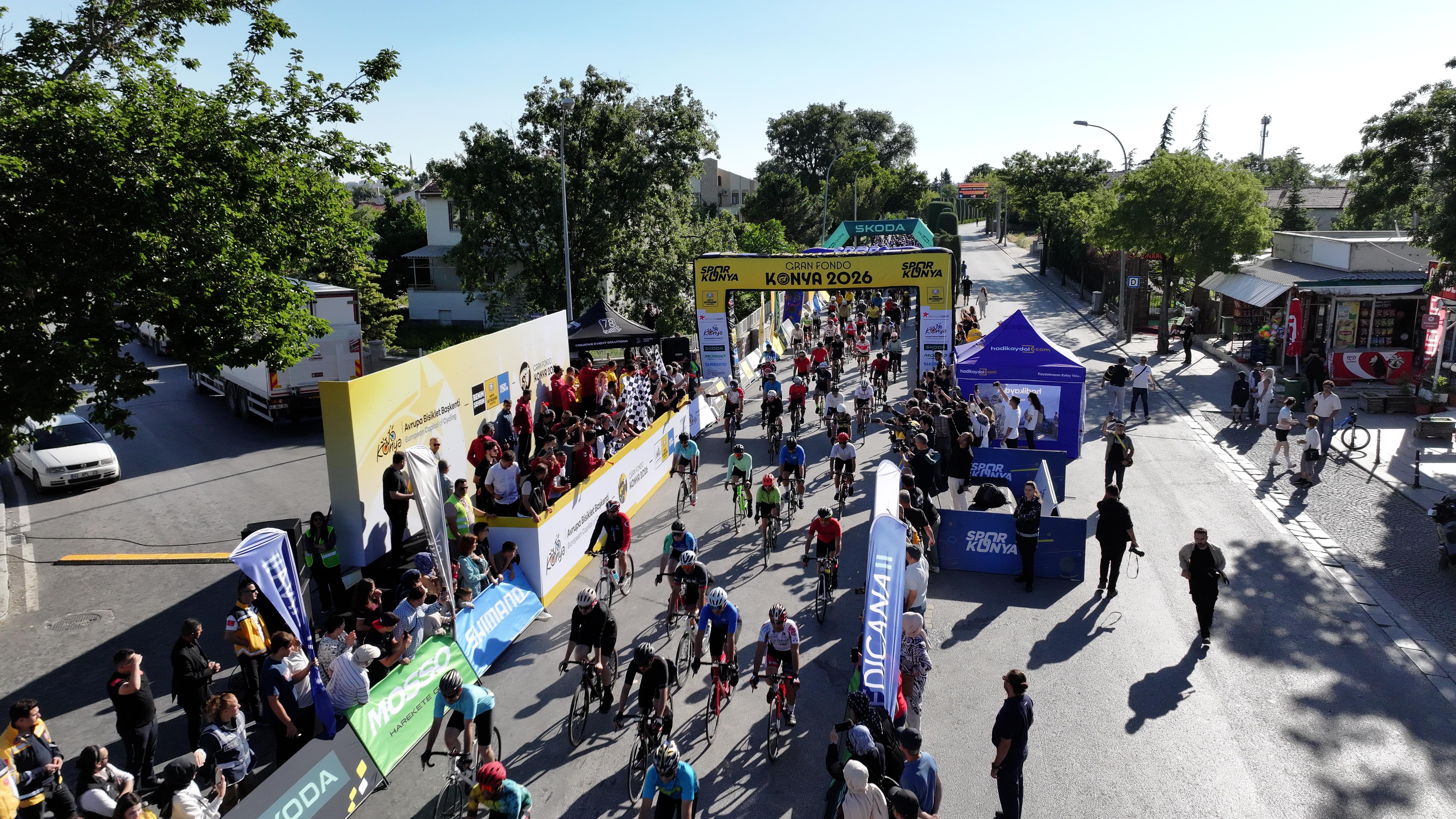 AVRUPA BİSİKLET BAŞKENTİ KONYA’DA GRANFONDO BİSİKLET YOL YARIŞI HEYECANI YAŞANDI