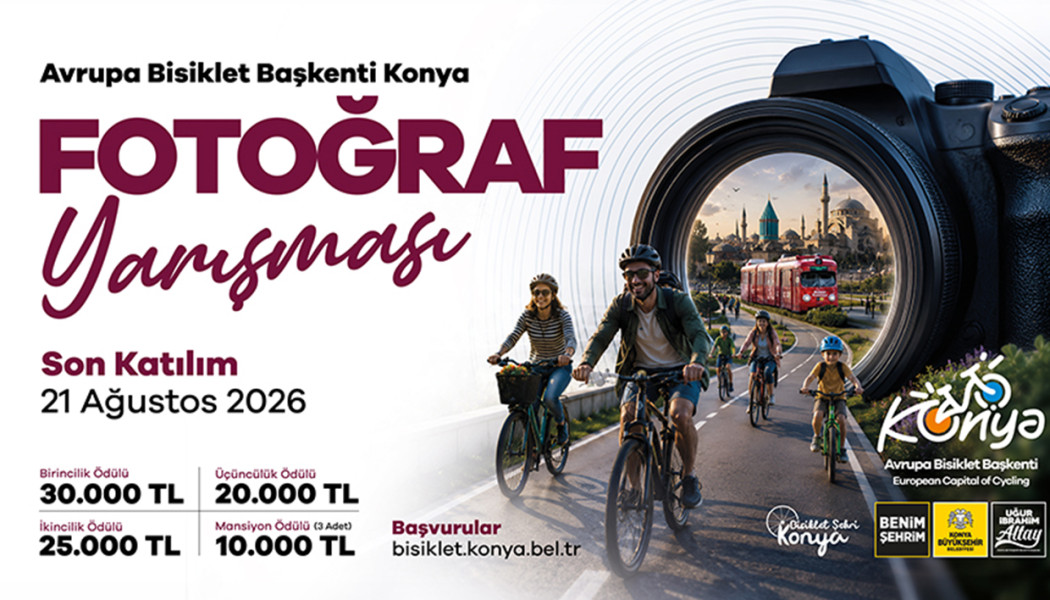 KONYA BÜYÜKŞEHİR'DEN “AVRUPA BİSİKLET BAŞKENTİ KONYA” TEMALI FOTOĞRAF YARIŞMASI