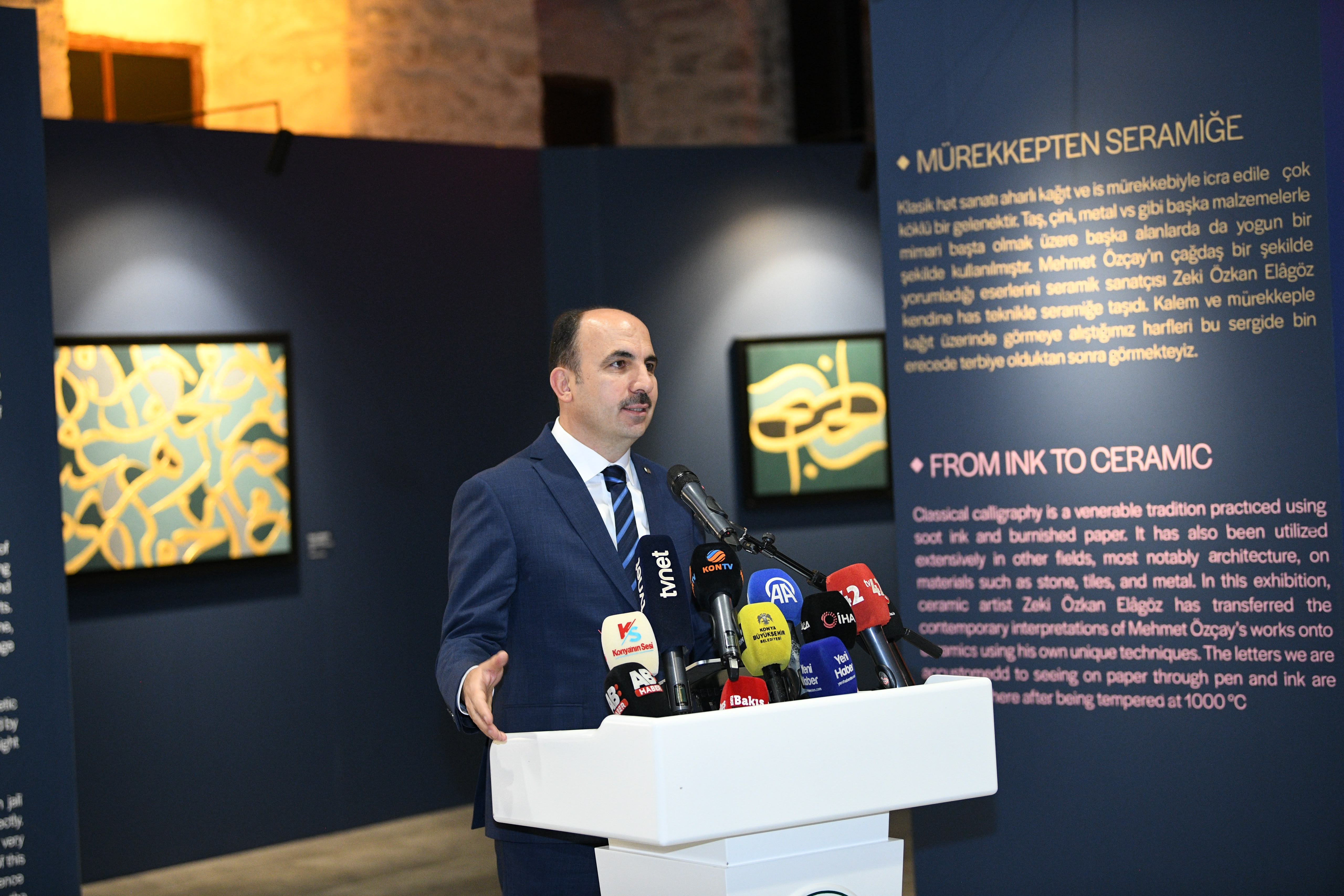 KONYA BÜYÜKŞEHİR’İN KATKILARIYLA “HANE” İSLAM SANATLARI SERGİSİ TANTAVİ KÜLTÜR SANAT MERKEZİ’NDE AÇILDI