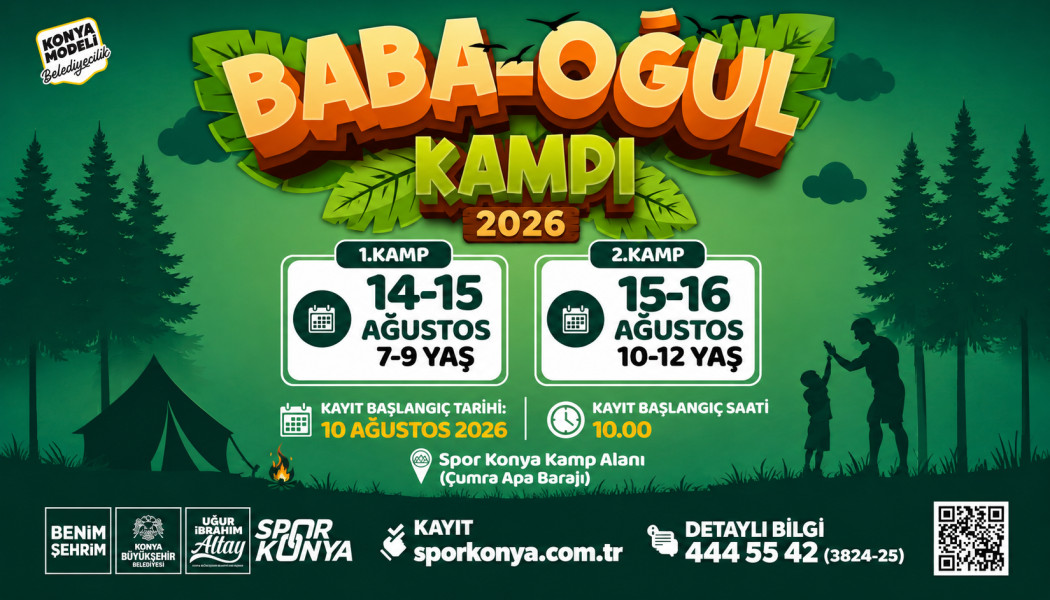 KONYA BÜYÜKŞEHİR’İN BABA-OĞUL KAMPI AĞUSTOS AYINDA DA DEVAM EDECEK