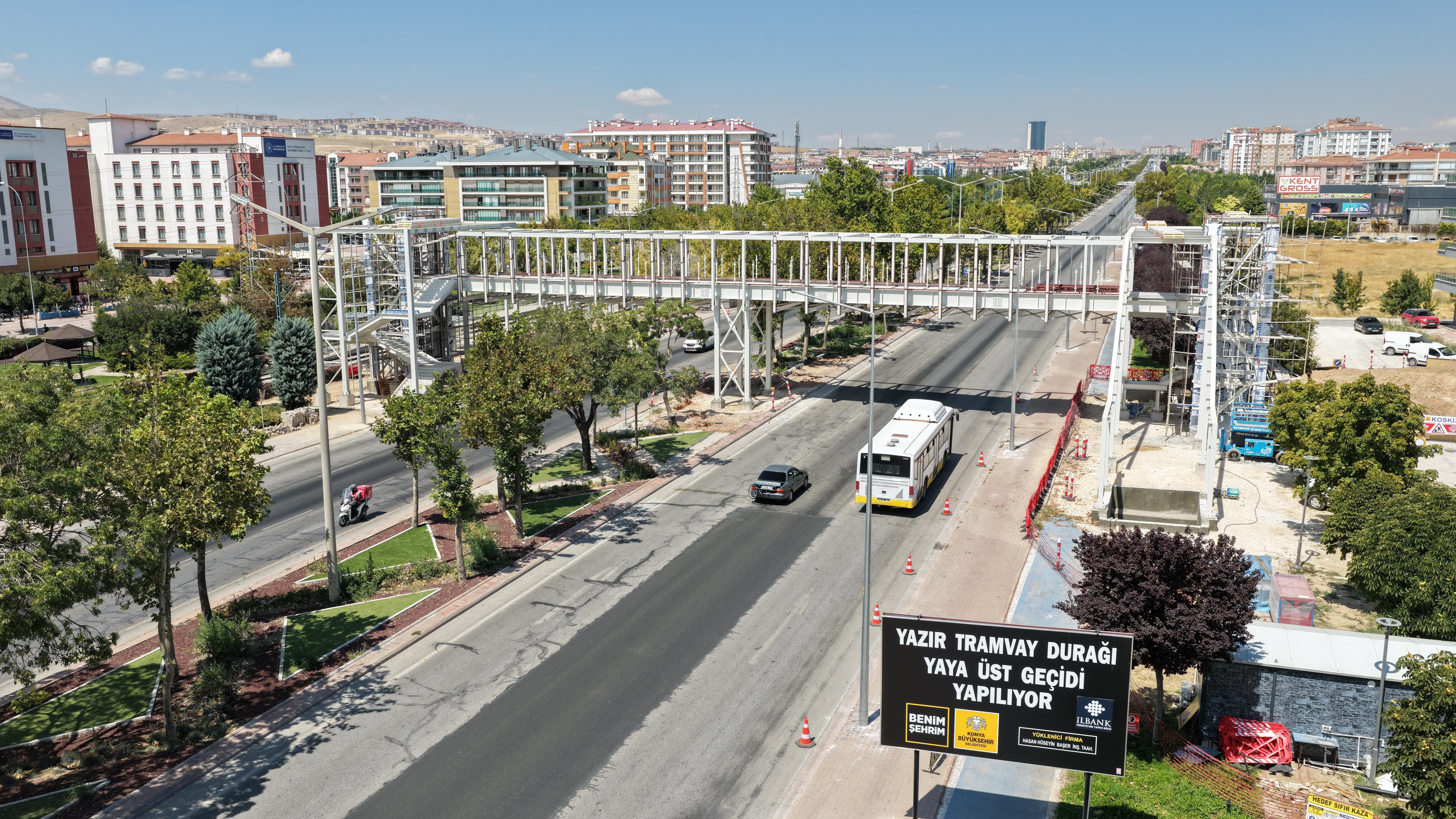 BAŞKAN ALTAY YAPIMI SON AŞAMAYA GELEN YAZIR YAYA ÜST GEÇİDİ İNŞAATINI İNCELEDİ
