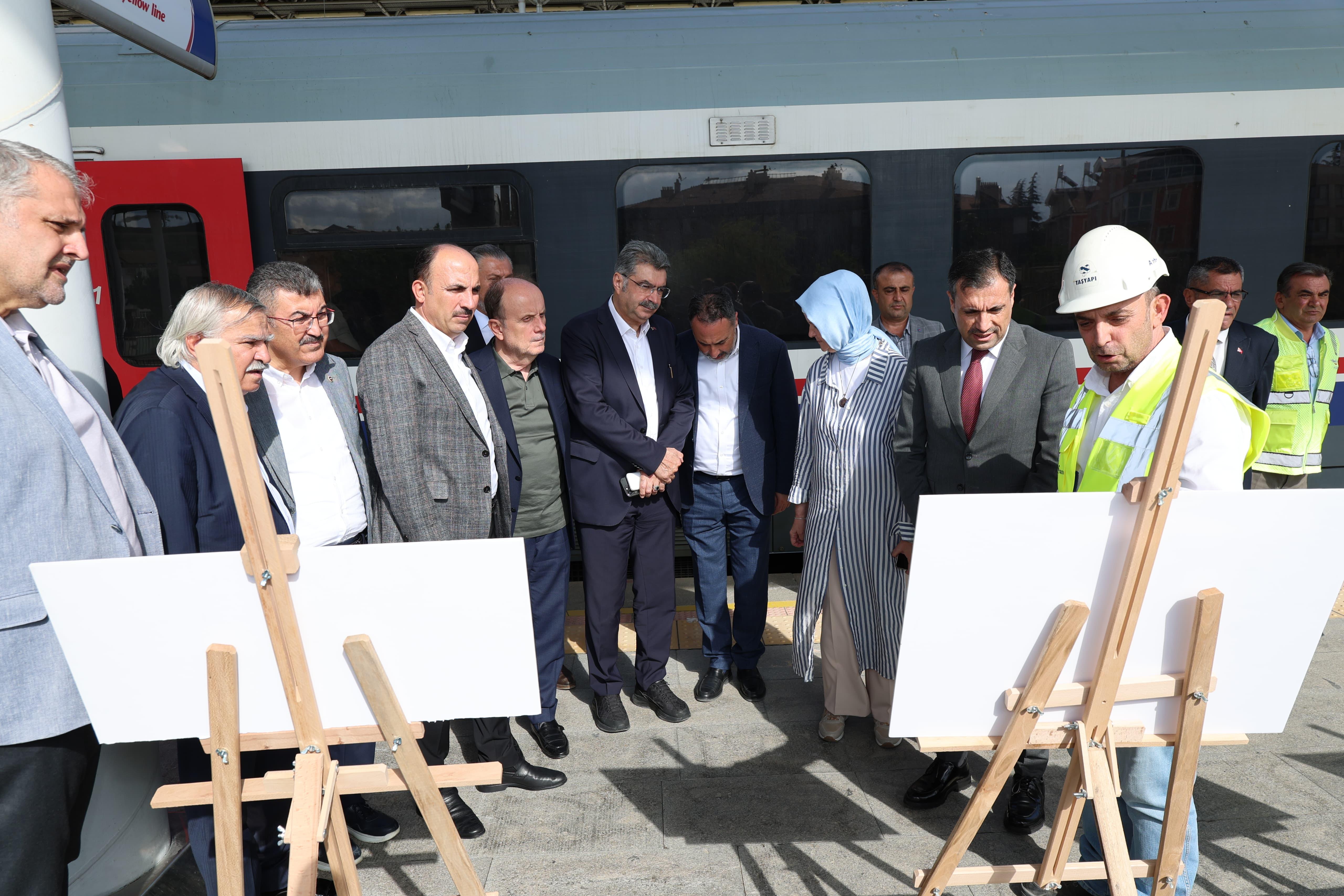AK PARTİ KONYA MİLLETVEKİLLERİ, BAŞKAN ALTAY VE İL BAŞKANI ÖZGÖKÇEN RAYLI SİSTEM PROJELERİNİ İNCELEDİ