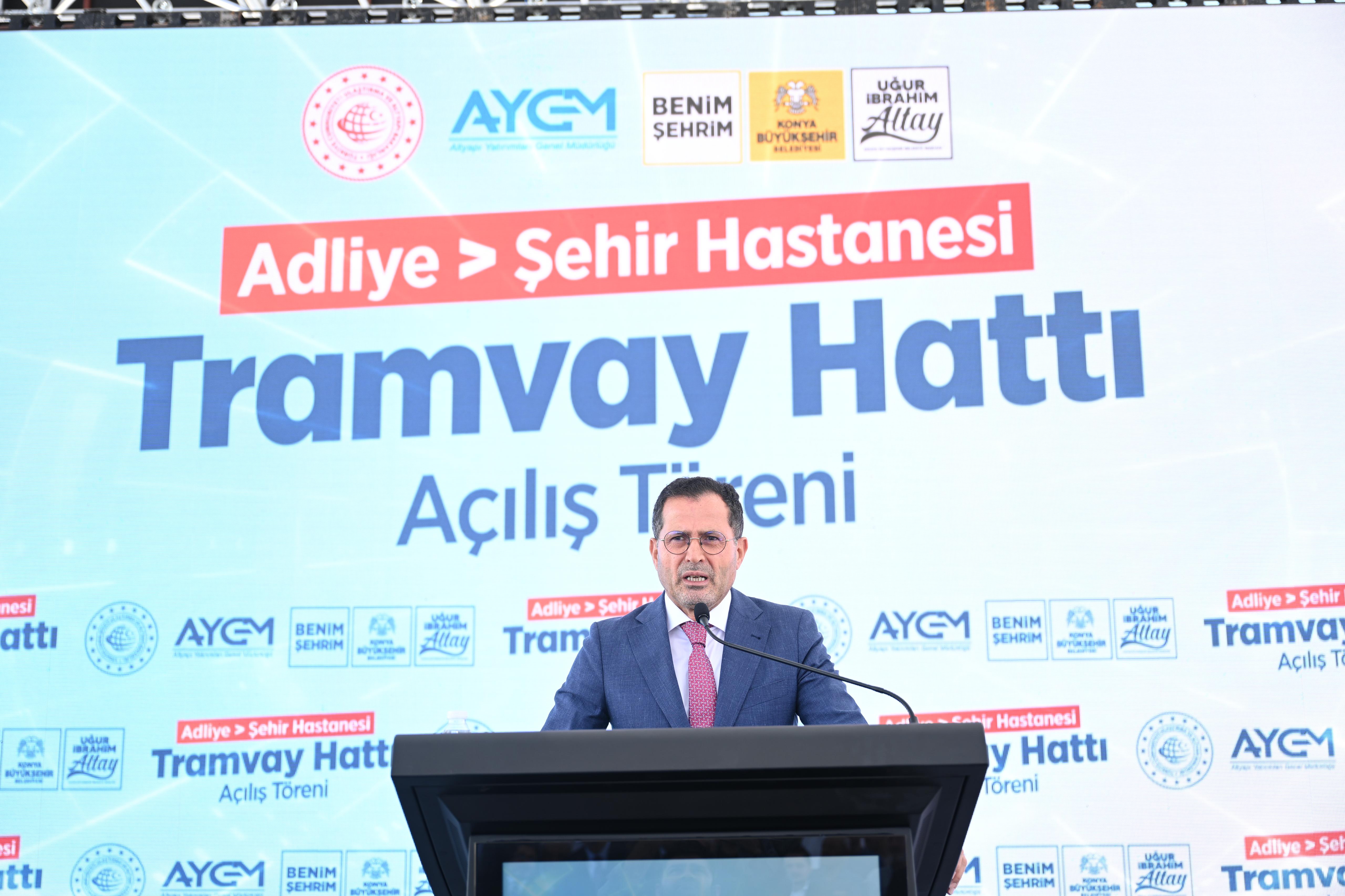 KONYA’NIN RAYLI SİSTEM AĞINI GÜÇLENDİRECEK ADLİYE-ŞEHİR HASTANESİ HATTI AÇILDI
