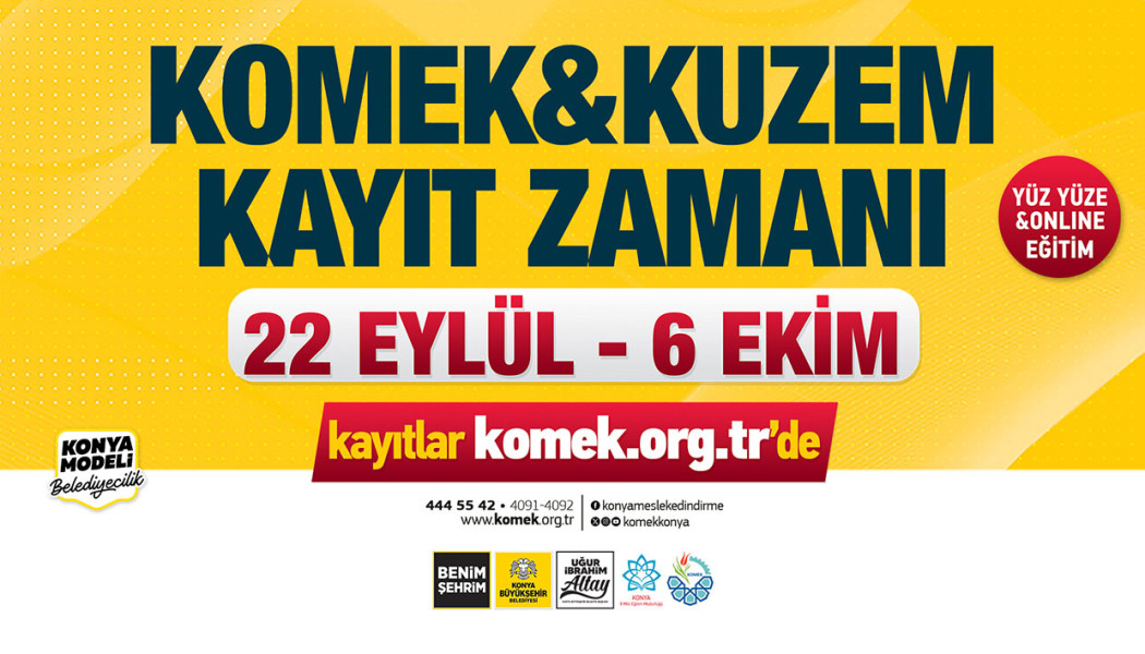 KOMEK VE ASEM’DE YENİ DÖNEM KAYITLARI BAŞLIYOR