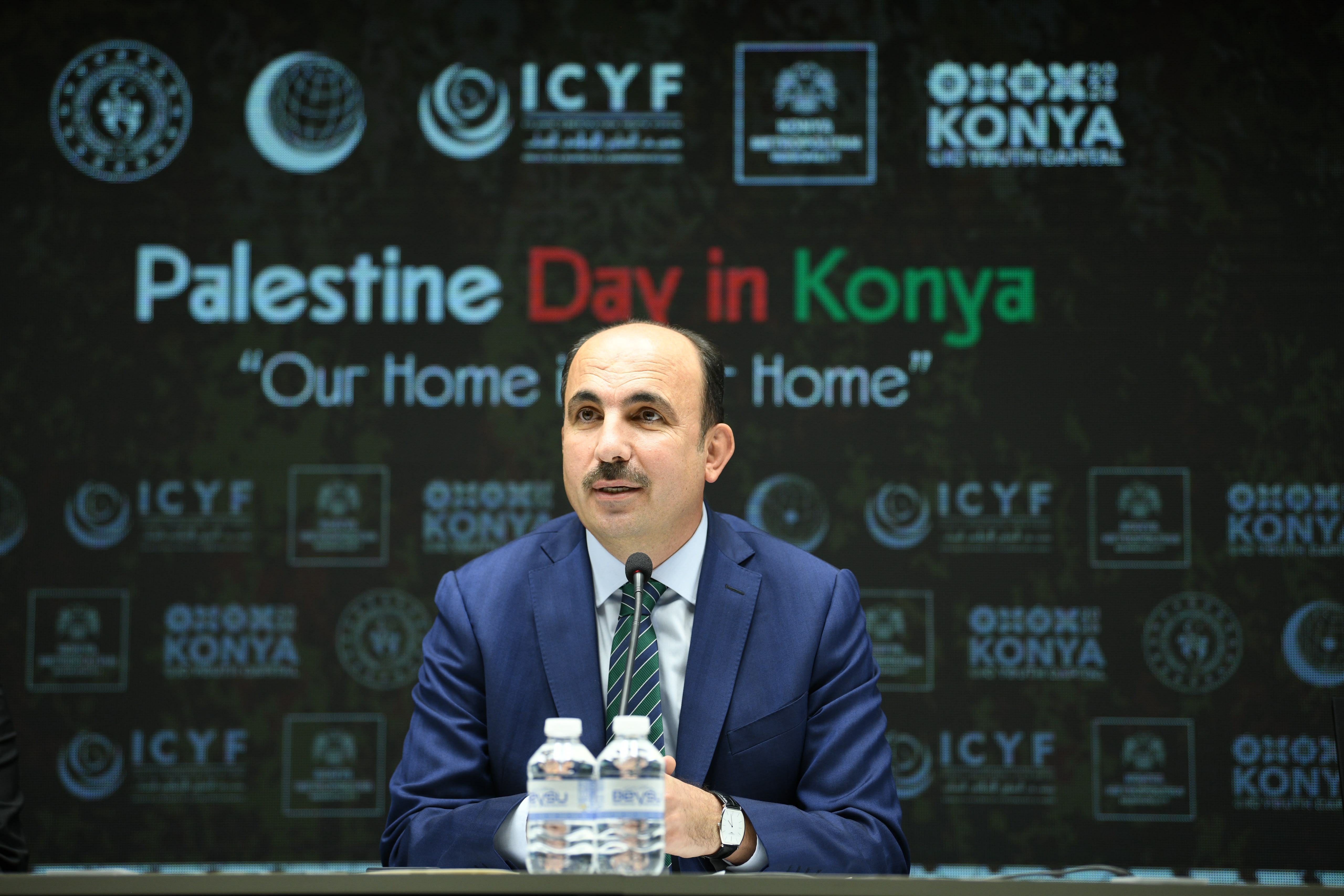 BAŞKAN ALTAY, KONYASPOR BAŞKANI ATİKER VE TEKNİK DİREKTÖR PALUT, TÜM KONYALILARI FİLİSTİN MİLLİ TAKIMI-KONYASPOR MAÇINA DAVET ETTİ