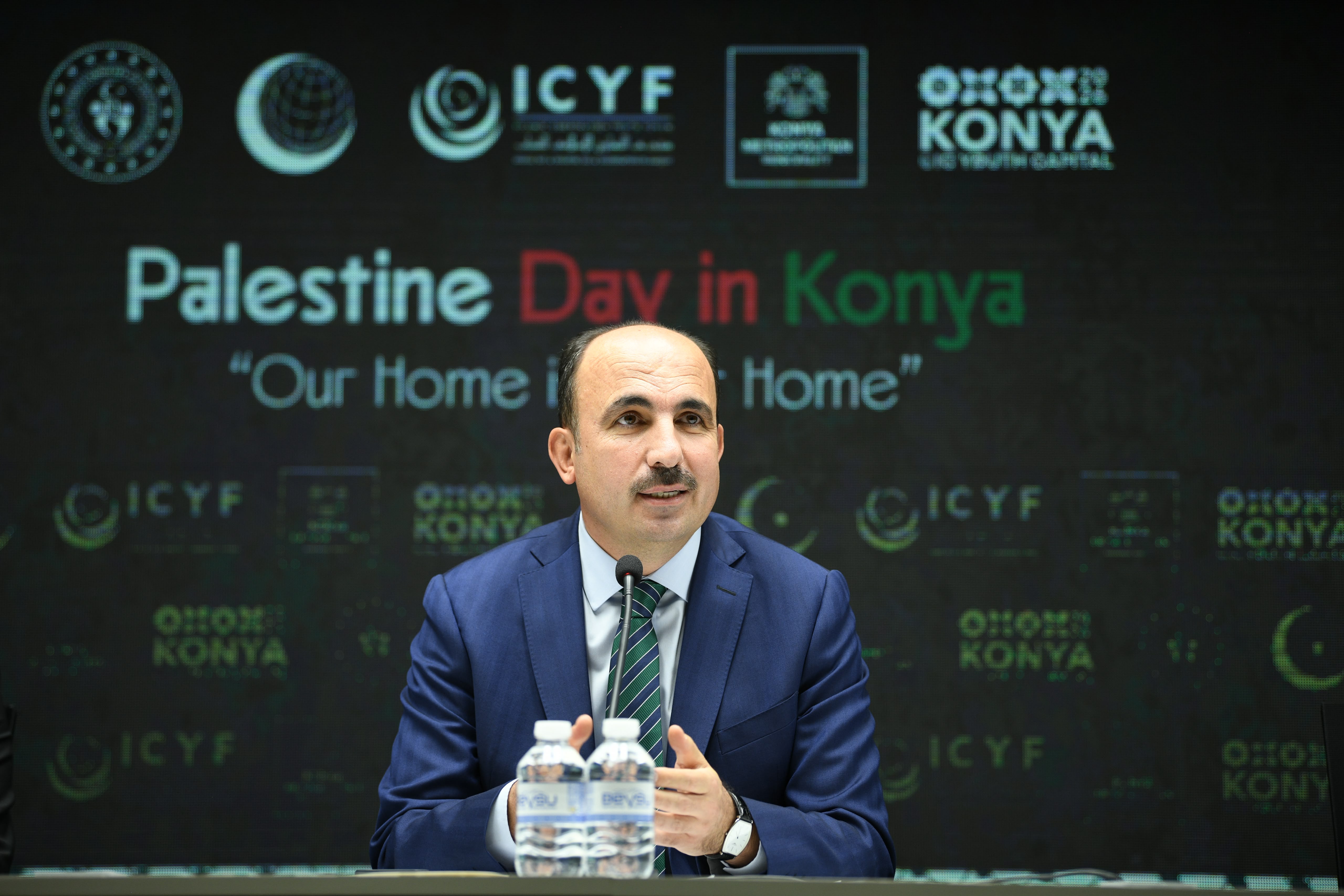 BAŞKAN ALTAY, KONYASPOR BAŞKANI ATİKER VE TEKNİK DİREKTÖR PALUT, TÜM KONYALILARI FİLİSTİN MİLLİ TAKIMI-KONYASPOR MAÇINA DAVET ETTİ