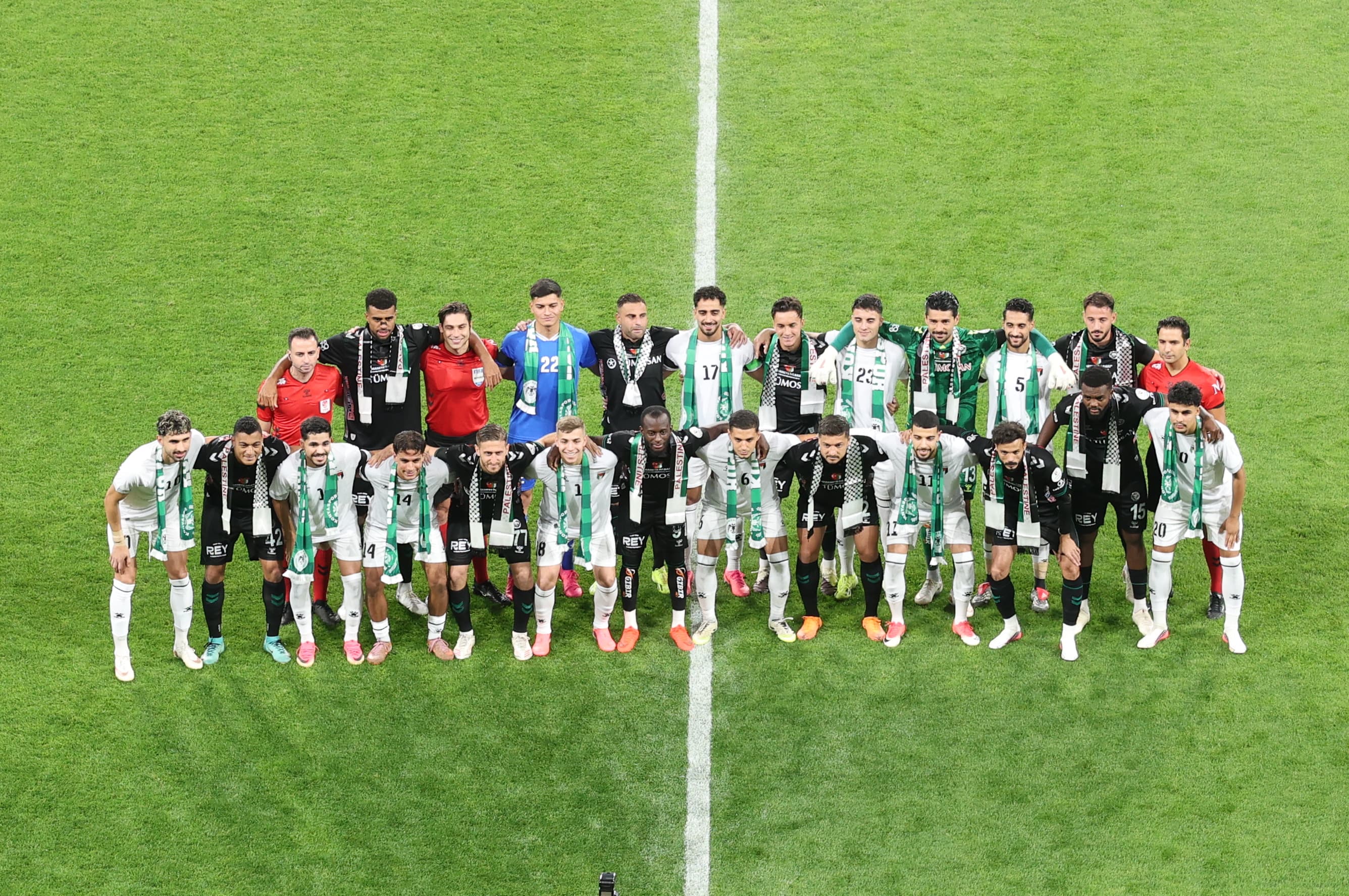 FİLİSTİN MİLLİ TAKIMI İLE KONYASPOR’UN KARŞILAŞTIĞI MAÇTA TÜM DÜNYAYA FİLİSTİN’E DESTEK MESAJI VERİLDİ