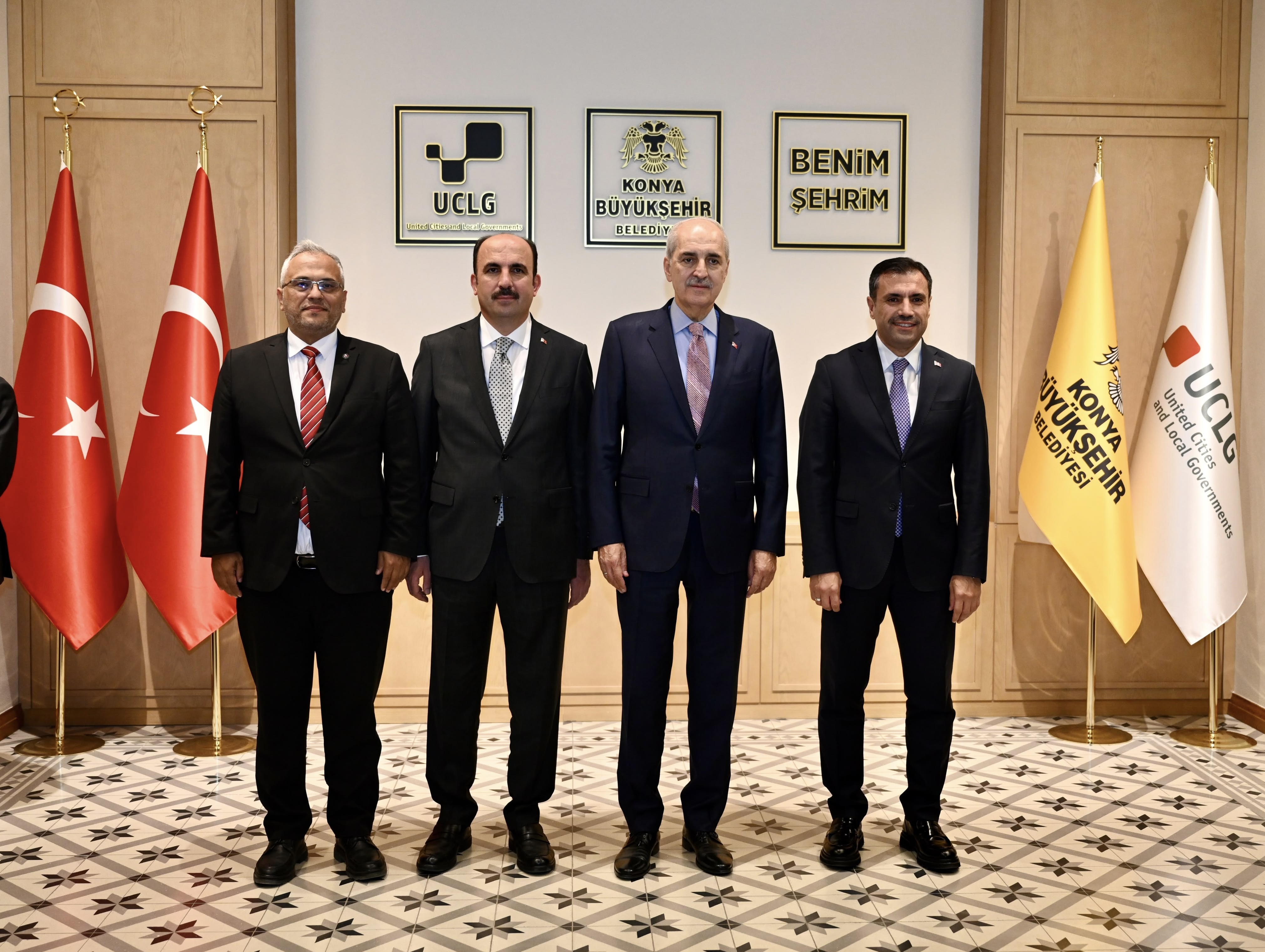 TBMM BAŞKANI NUMAN KURTULMUŞ, KONYA BÜYÜKŞEHİR BELEDİYE BAŞKANI UĞUR İBRAHİM ALTAY’I ZİYARET ETTİ
