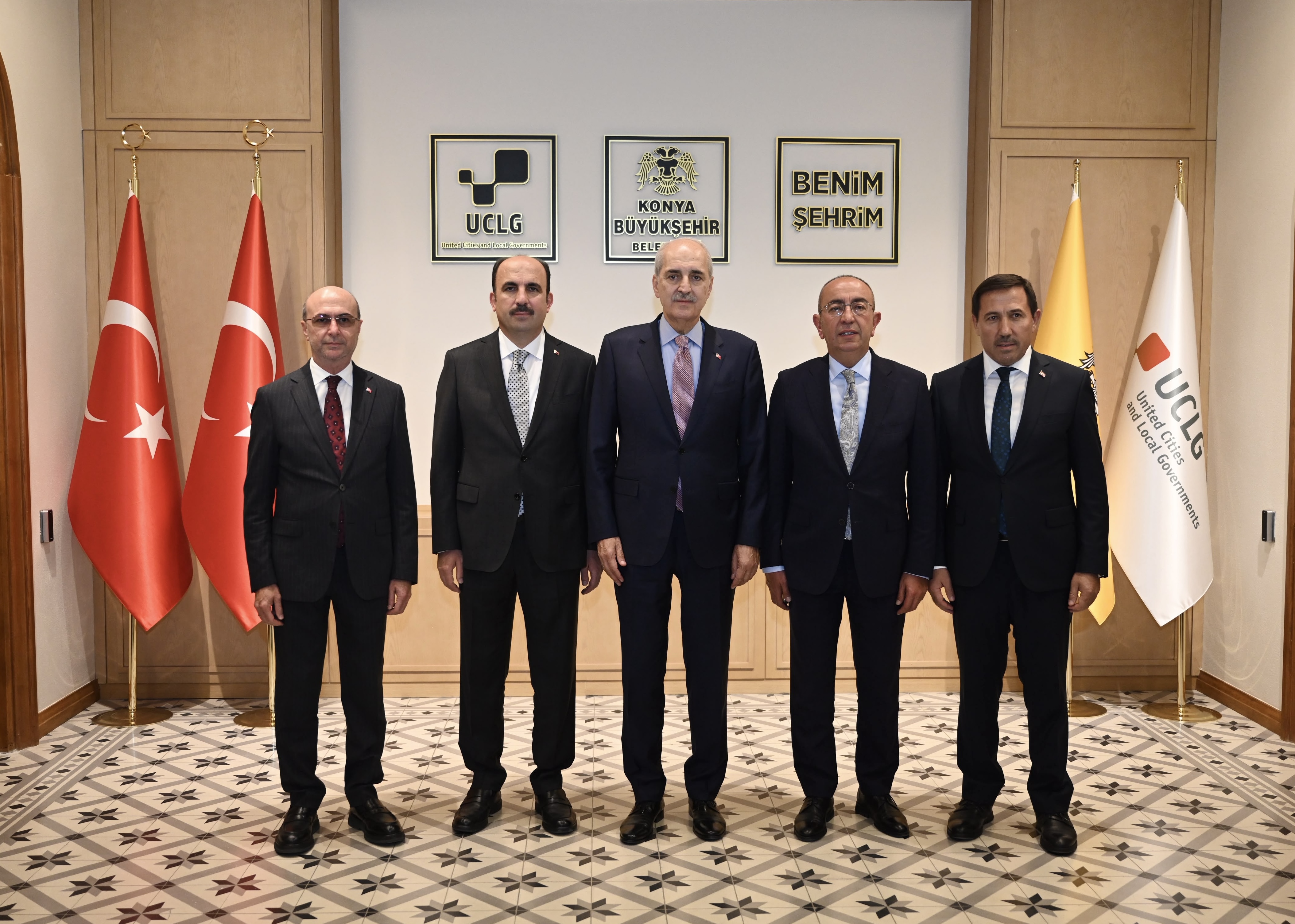 TBMM BAŞKANI NUMAN KURTULMUŞ, KONYA BÜYÜKŞEHİR BELEDİYE BAŞKANI UĞUR İBRAHİM ALTAY’I ZİYARET ETTİ