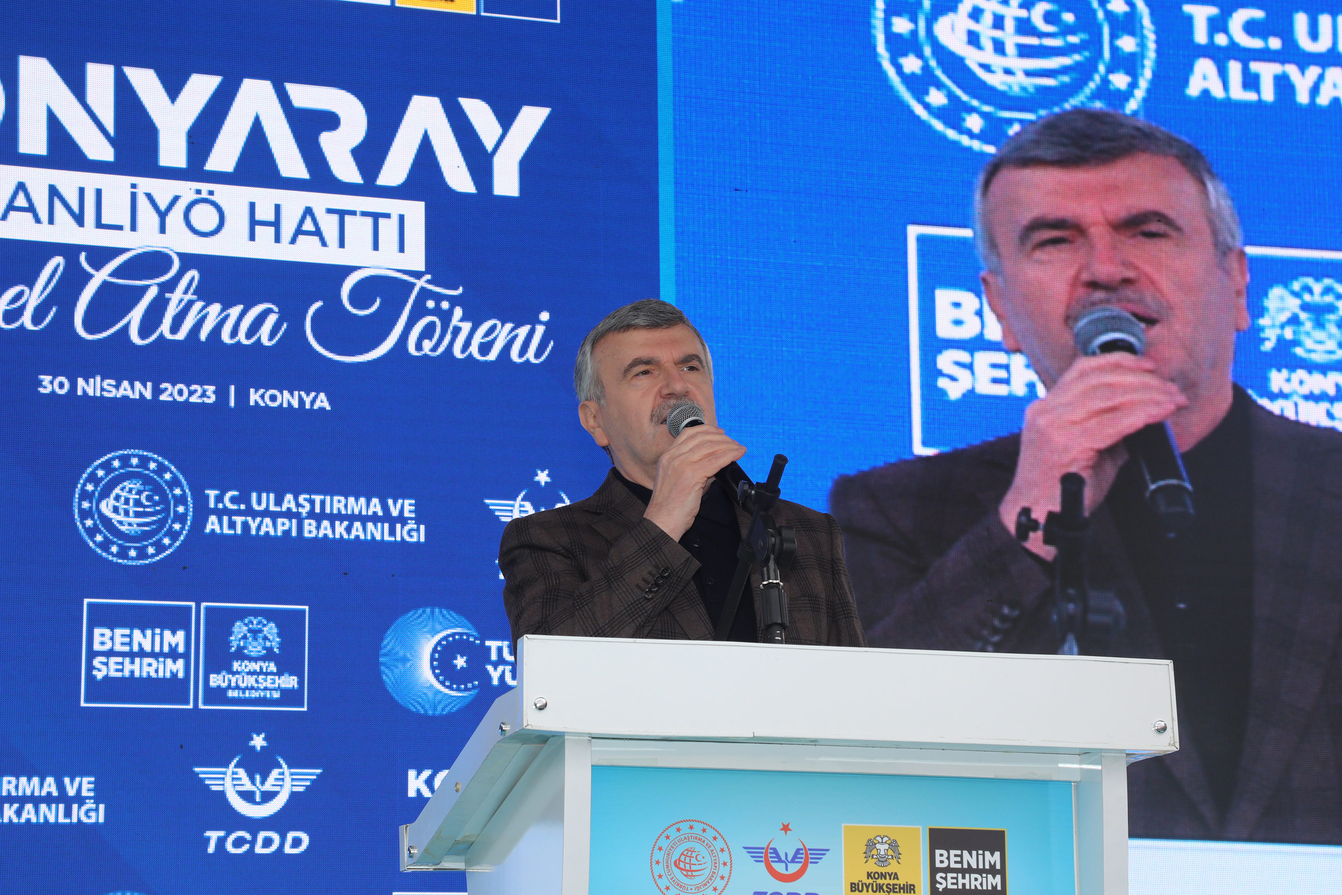 Konya Şehir İçi Ulaşımında Tarihi Gün: KONYARAY Banliyö Hattının Temeli Atıldı