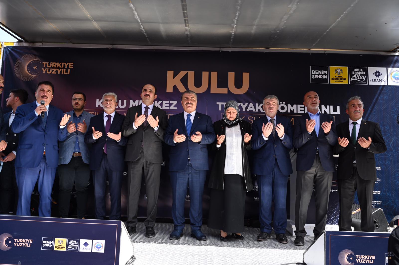 Sağlık Bakanı Koca Kulu’da Büyükşehir’in Yaptığı Atık Su Arıtma Tesislerinin Açılışını Yaptı