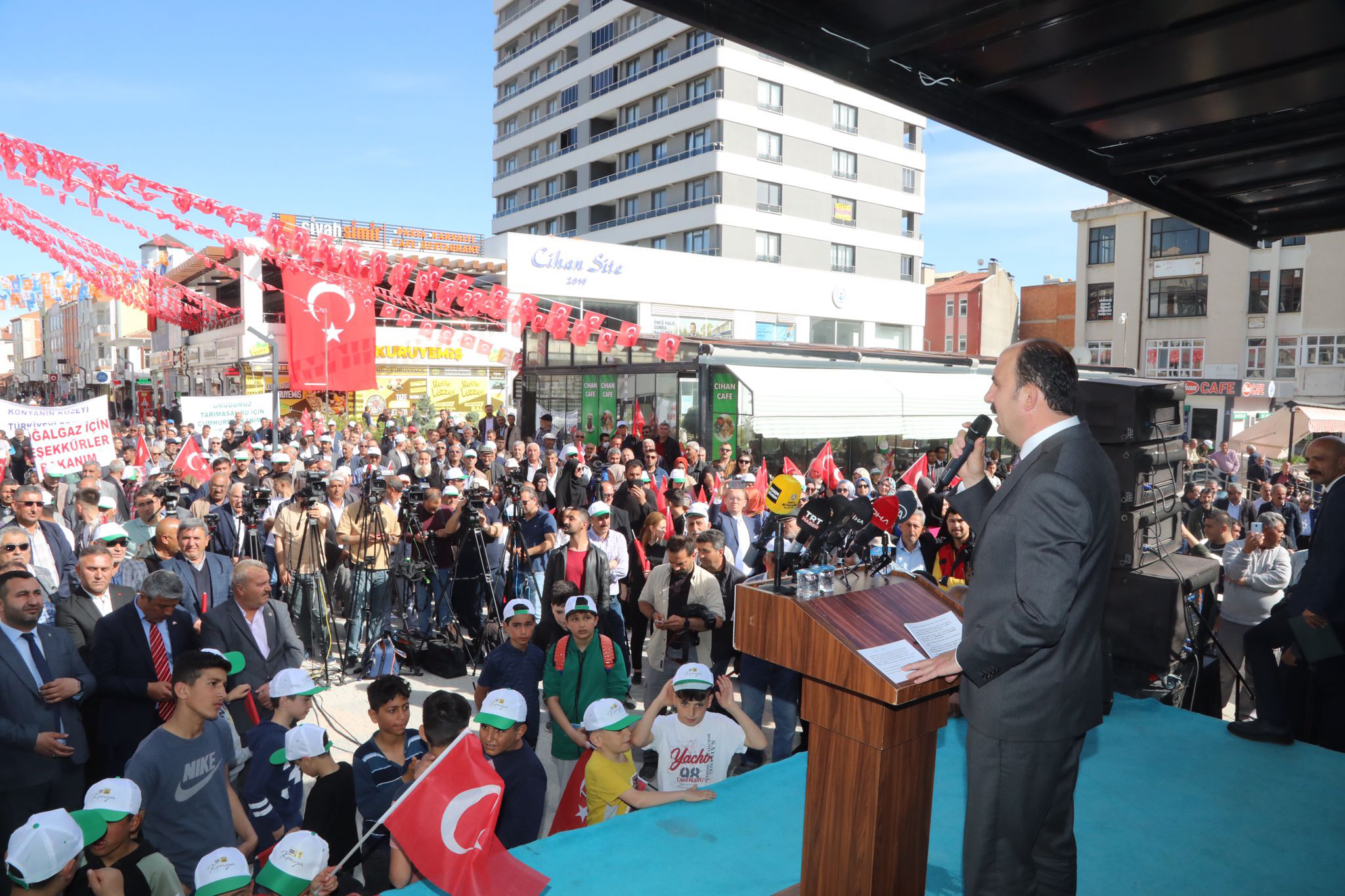 Sağlık Bakanı Koca Büyükşehir'in Cihanbeyli ve Gölyazı Atık Su Arıtma Tesislerini Açtı