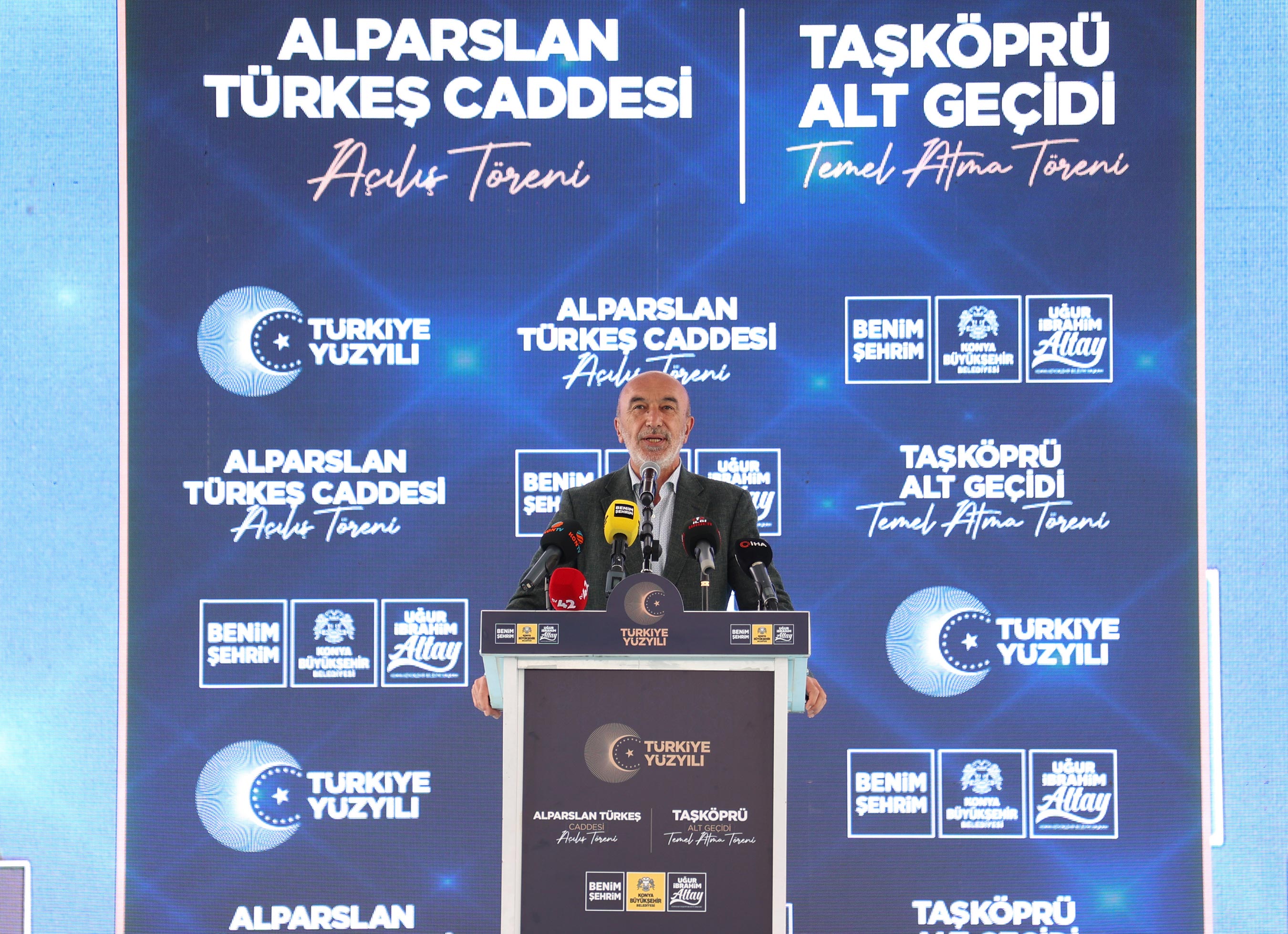 ALPARSLAN TÜRKEŞ CADDESİ AÇILDI; TAŞKÖPRÜ ALT GEÇİDİNİN TEMELİ ATILDI
