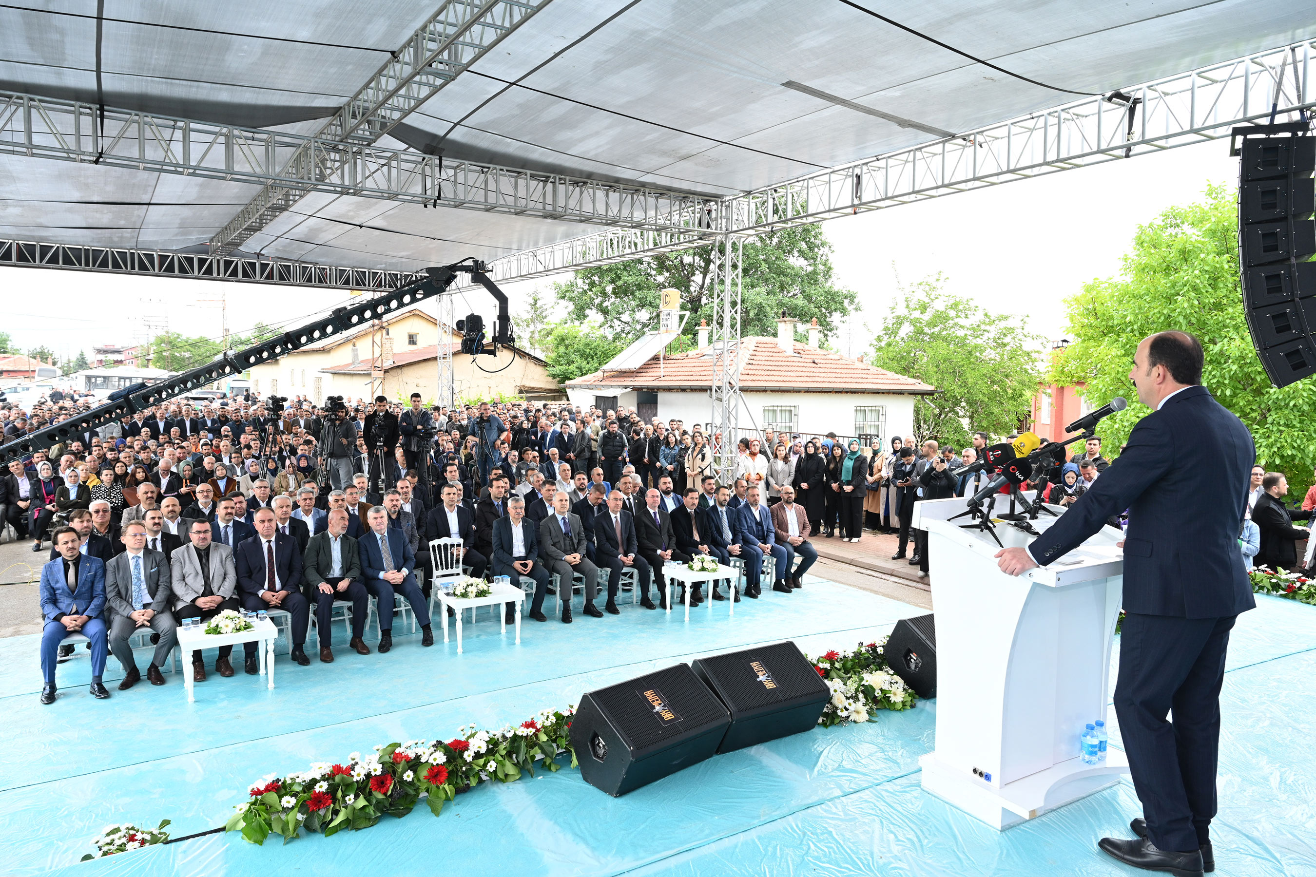 ALPARSLAN TÜRKEŞ CADDESİ AÇILDI; TAŞKÖPRÜ ALT GEÇİDİNİN TEMELİ ATILDI