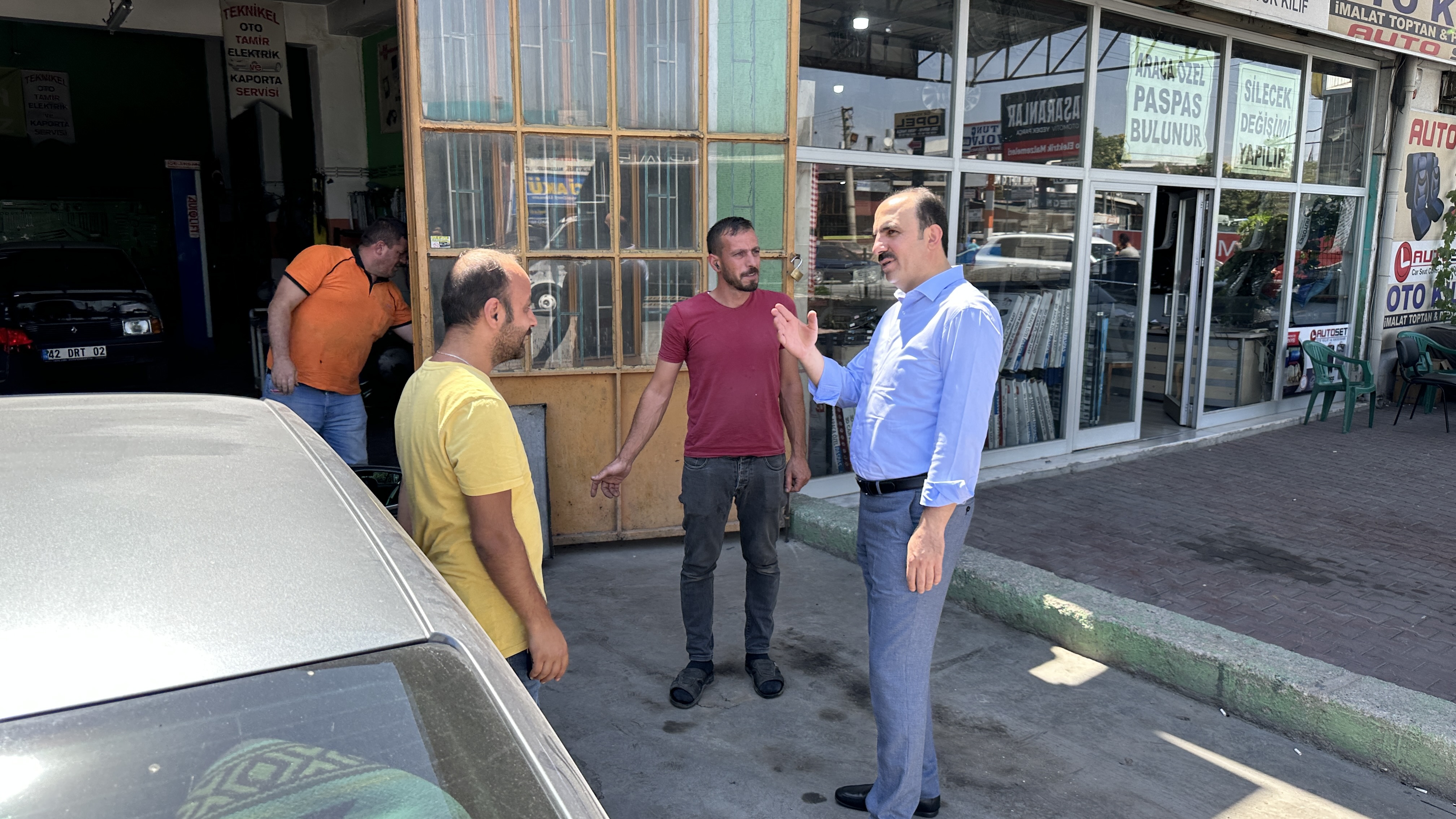 BAŞKAN ALTAY KARATAY SANAYİ ESNAFINI ZİYARET ETTİ