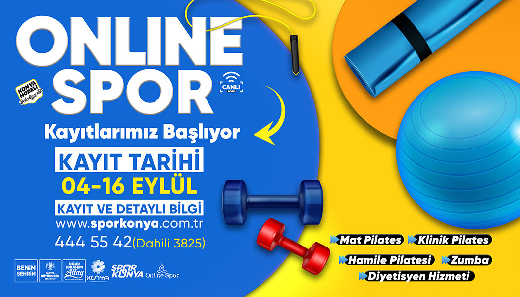 KONYA BÜYÜKŞEHİR ONLİNE SPOR KAYITLARI BAŞLADI