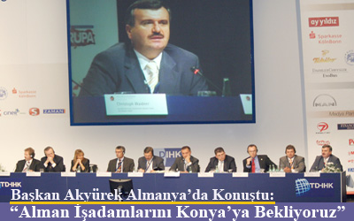 Başkan Akyürek Türk Alman Ekonomi Kongresi'nde Konuştu