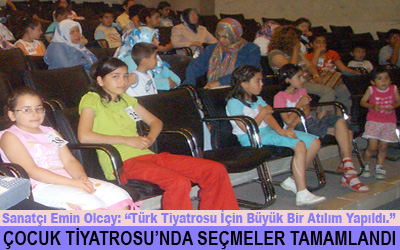Büyükşehir Çocuk Tiyatrosu'nda Seçmeler Tamamlandı