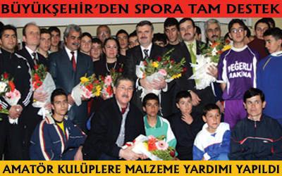 Büyükşehir'den Amatör Kulüplere Malzeme Desteği
