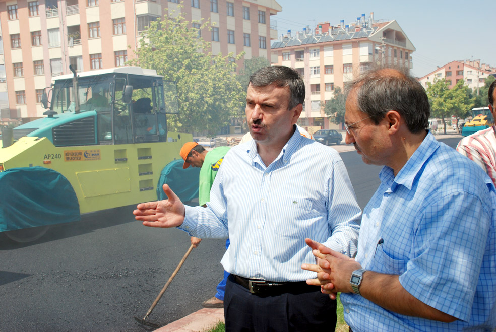 Beyşehir Çevre Yolu'nda Asfalt Çalışması