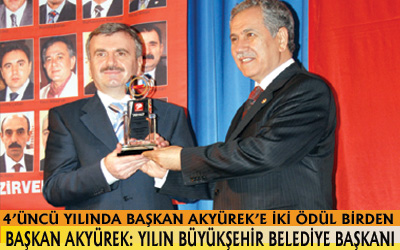 4'üncü Yılında Başkan Akyürek'e İki Ödül Birden
