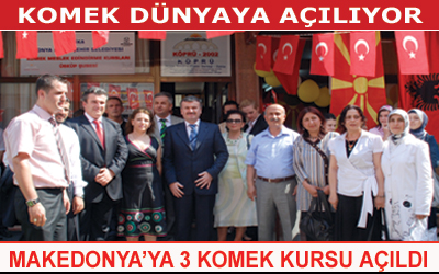 Makedonya'nın 3 şehrine KOMEK Kursu Açıldı