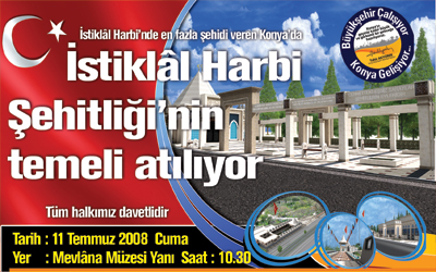 İstiklal Harbi Şehitliği'nin Temeli Atılıyor