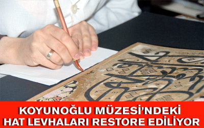 Tarihi Hat ve Tezhip Levhaları Restore Ediliyor
