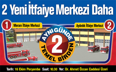 Meram ve Aydınlık İtfaiye Merkezlerinin Temeli Atılıyor