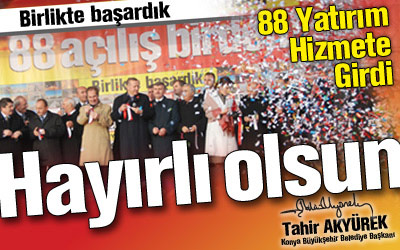 Başbakan Erdoğan Büyükşehir Belediyesi'nin 88 Yatırımının Açılışını Yaptı