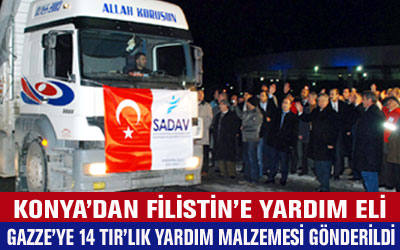 Konya'dan Filistin'e Yardım Eli