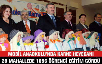 Mobil Anaokulu'nda Karne Heyecanı Yaşandı