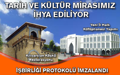 Kılıçarslan Köşkü Restorasyonu ve Yeni İl Halk Kütüphanesi Yapımı İşbirliği Protokolü İmzalandı