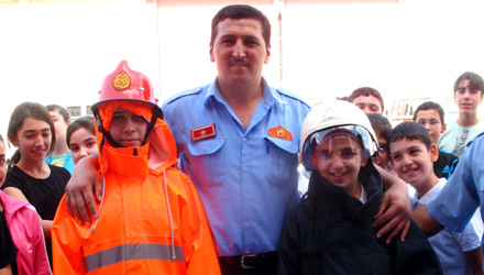 İlköğretim Öğrencileri İtfaiye'yi Ziyaret Etti