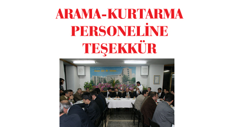 Özkafa'dan Arama-Kurtarma Personeline TEŞEKKÜR