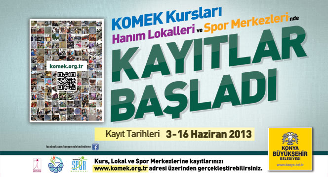KOMEK, Hanım Lokalleri ve Spor Merkezi Kayıtları Başladı