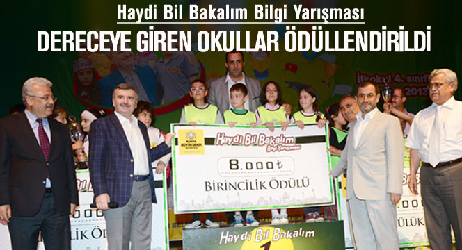 'Haydi Bil Bakalım Bilgi Yarışması'nda Dereceye Giren Okullar Ödüllendirildi