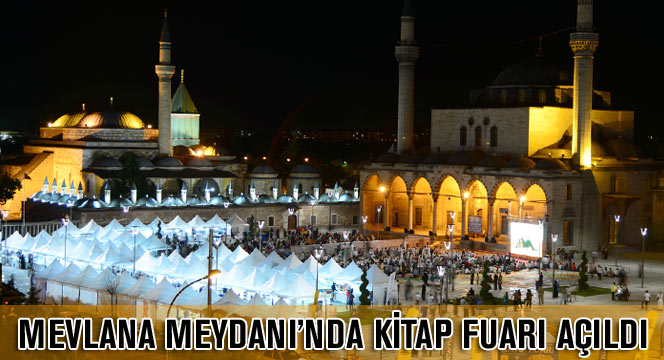Mevlana Meydanı'nda Kitap Fuarı Açıldı