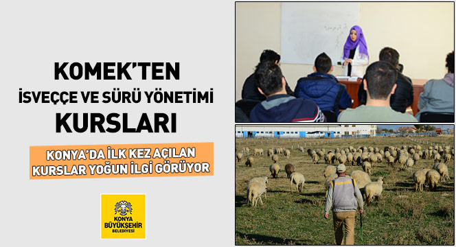 KOMEK'ten Kulu'da İsveççe ve Sürü Yönetimi Kursları