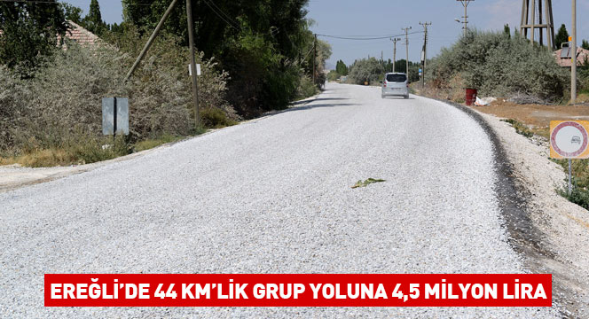 Ereğli'de 44 KM'lik Grup Yoluna 4,5 Milyon Lira