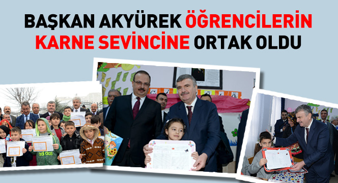 Başkan Akyürek Öğrencilerin Karne Sevincine Ortak Oldu